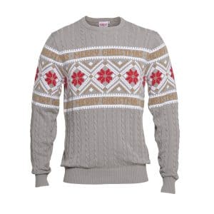 Den Nordiske Julesweater Hvid/Blå