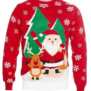 Jule-Sweaters Bluse - Beloved - Rød - 1 år (80) - Jule-Sweater Bluse