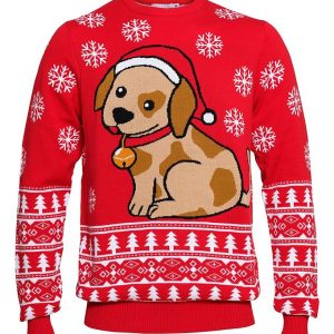 Jule-Sweaters Bluse - Julemandens Lille Hjælper - Rød - 1 år (80) - Jule-Sweater Bluse