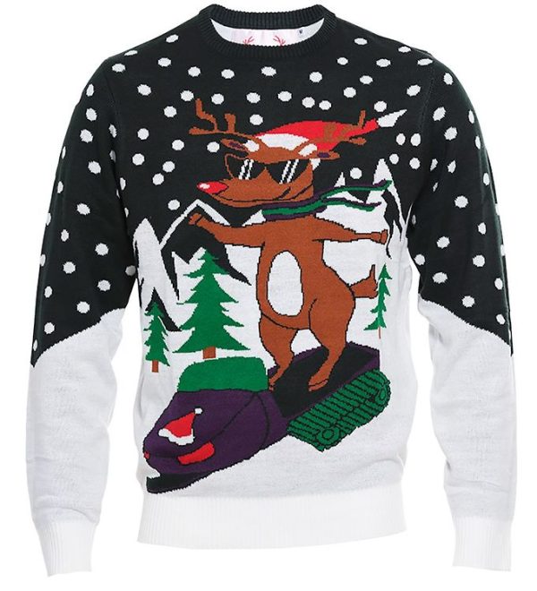 Jule-Sweaters Bluse - Scoodoolf - Mørkegrøn - 3-4 år (98-104) - Jule-Sweater Bluse