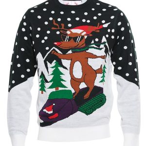 Jule-Sweaters Bluse - Scoodoolf - Mørkegrøn - 9-10 år (134-140) - Jule-Sweater Bluse
