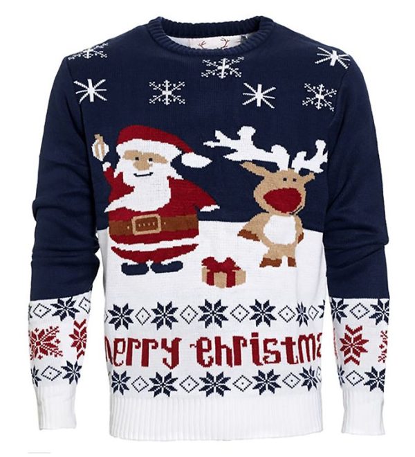 Jule-Sweaters Bluse - Ultimate - Navy - 1 år (80) - Jule-Sweater Bluse
