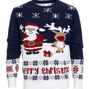 Jule-Sweaters Bluse - Ultimate - Navy - 13-14 år (158-164) - Jule-Sweater Bluse