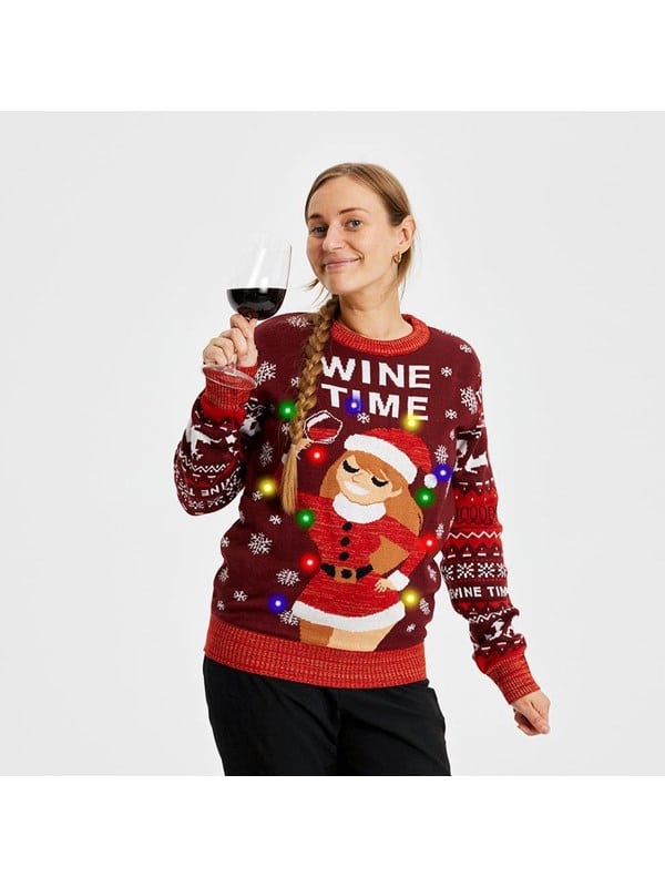 Jule-Sweaters - Wine Time Christmas Sweater - XL