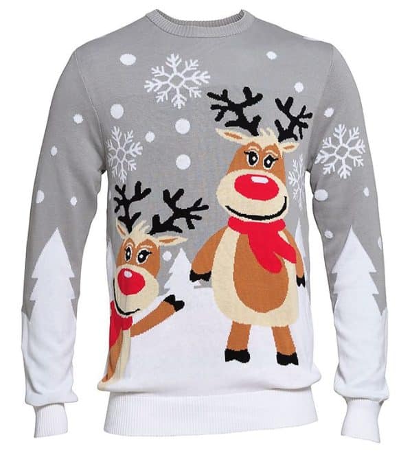 Jule-Sweaters Bluse - Cute - Grå - 1 år (80) - Jule-Sweater Bluse
