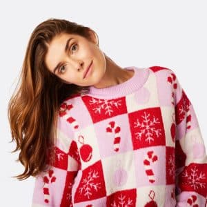 Firkantet Oversized Julesweater Dame