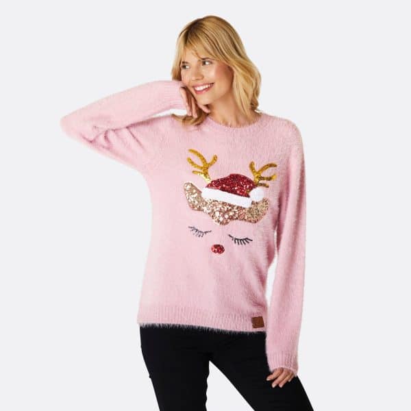 Glimmer Rensdyr Julesweater Dame