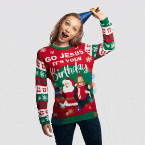 Go Jesus, it´s Your Birthday! Julesweater Dame