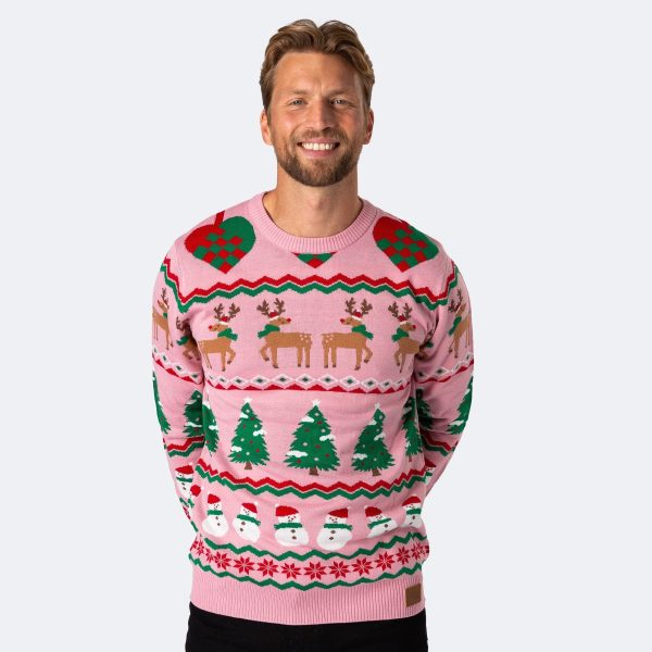 Grim Pink Julesweater Herre