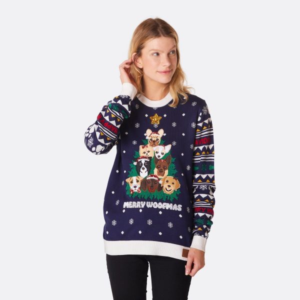 Merry Woofmas Julesweater Dame