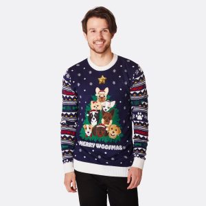 Merry Woofmas Julesweater Herre