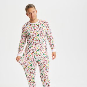 Årets julepyjamas: Hvid Pyjamas - herre / mænd.