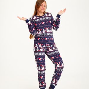 Årets julepyjamas: Julehjerte Pyjamas - dame / kvinder.