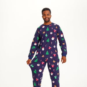 Årets julepyjamas: Nice Christmas Pyjamas Navy - herre / mænd.