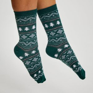 Årets julesweater: The Green Christmas Socks. Ugly Christmas Sweater lavet i Danmark