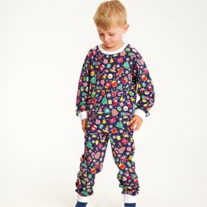 Den Julede Julepyjamas Blå - Børn.