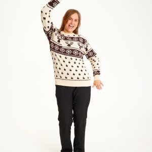 Den Klassiske Julesweater Beige - dame / kvinder.