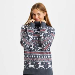 Den Stilede Highneck Julesweater - dame / kvinder.