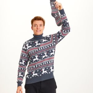 Den Stilede Highneck Julesweater - herre / mænd.