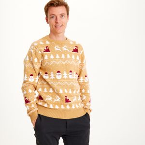 Den Stilede Julesweater Beige - herre / mænd.