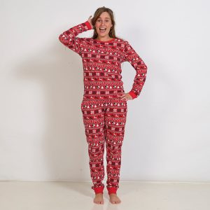 Julepyjamas Rød - dame / kvinder.