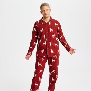 Rensdyr Julepyjamas Flannel - herre / mænd.