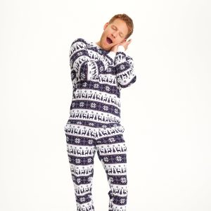 Rensdyr Julepyjamas Navy - herre / mænd.