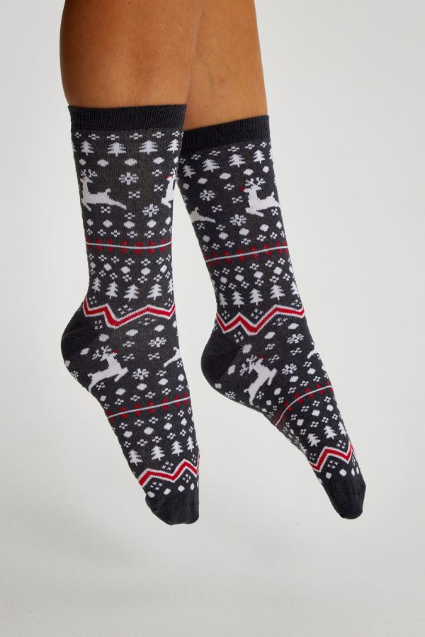 The Stylish Christmas Socks Grey. Julesokker