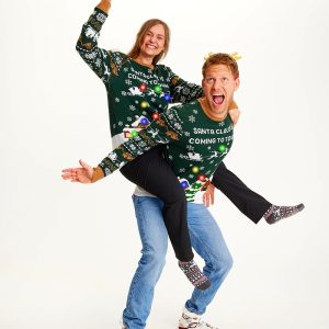 Julemandens Slæde LED Julesweater