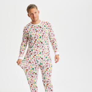 Årets julepyjamas: Hvid Pyjamas - herre / mænd.