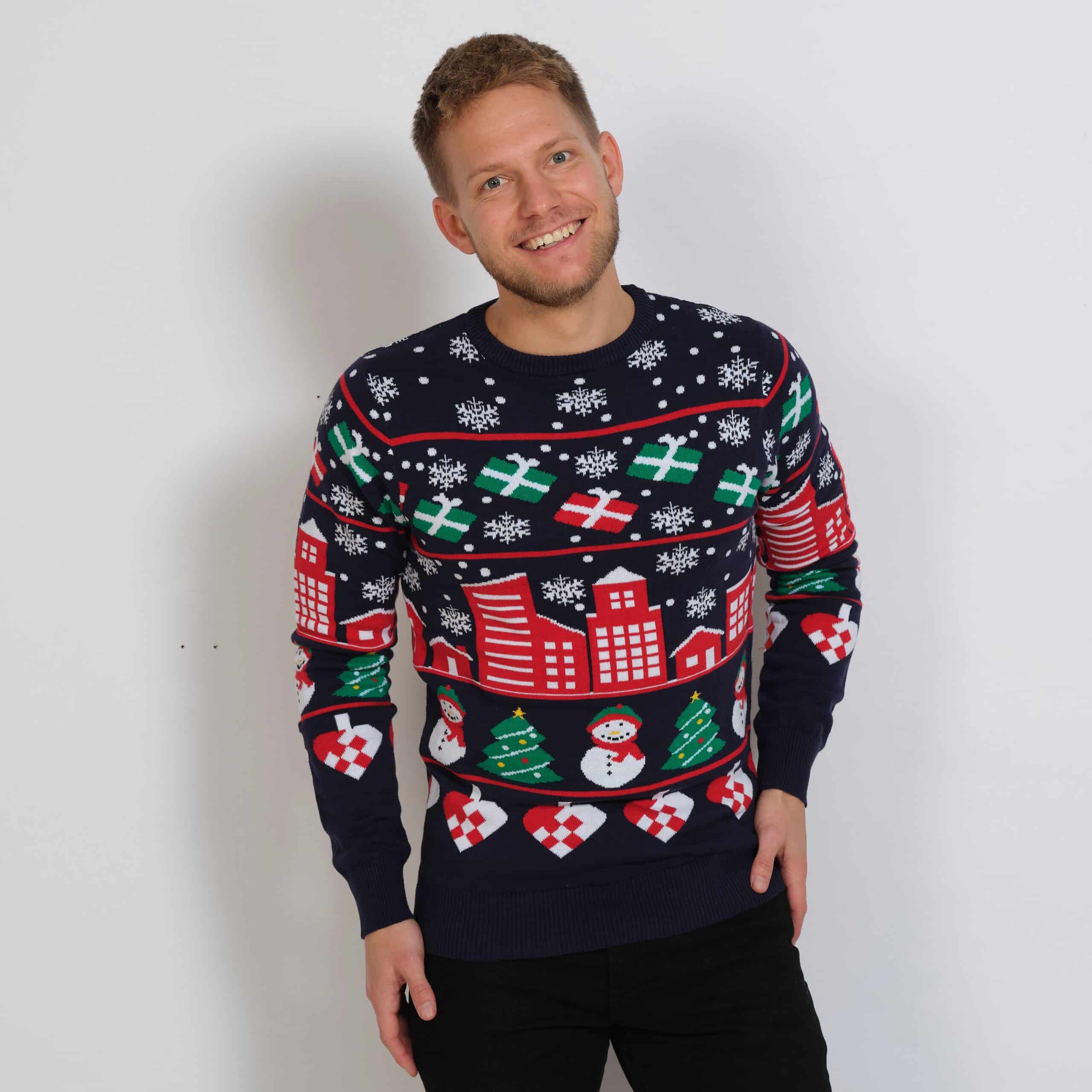 Bykalender Julesweateren - herre / mænd.